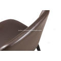 Italian minimalist leather Sophie single chairs